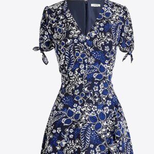 J.Crew Printed faux-wrap dress